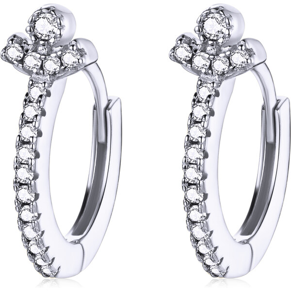 Emporial strieborné náušnice krúžky Urban štýl SCE1186-A 55867782