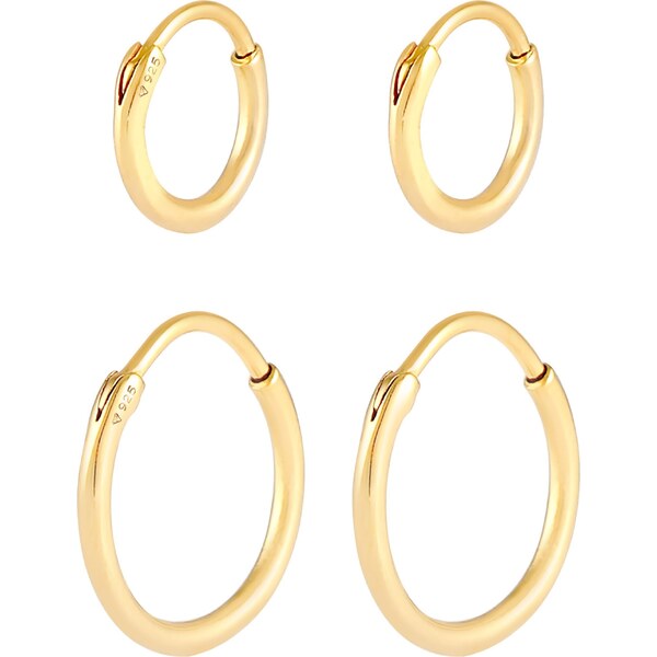 KUZZOI Náušnice Creolen zlatá 54223956