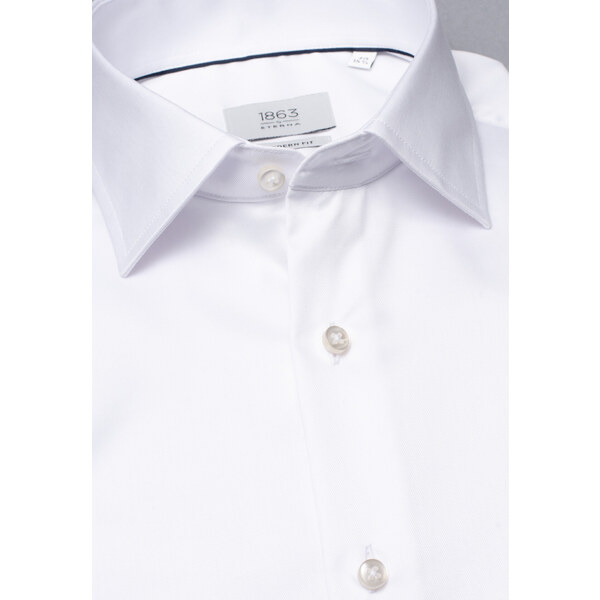1863 BY ETERNA luxusná keprová košeľa biela Modern Fit super soft Non 46048172