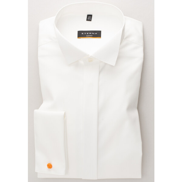 Svadobná ETERNA Slim Fit Champagne smokingová nepresvitajúca košeľa na 26116937