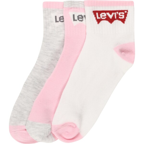 LEVIS Ponožky BATWING sivá / ružová / biela 62780392