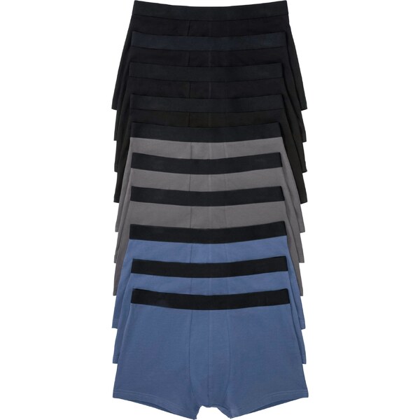 bonprix Boxerky, priliehavé, s bavlnou (10 ks v balení), farba čierna 44790947