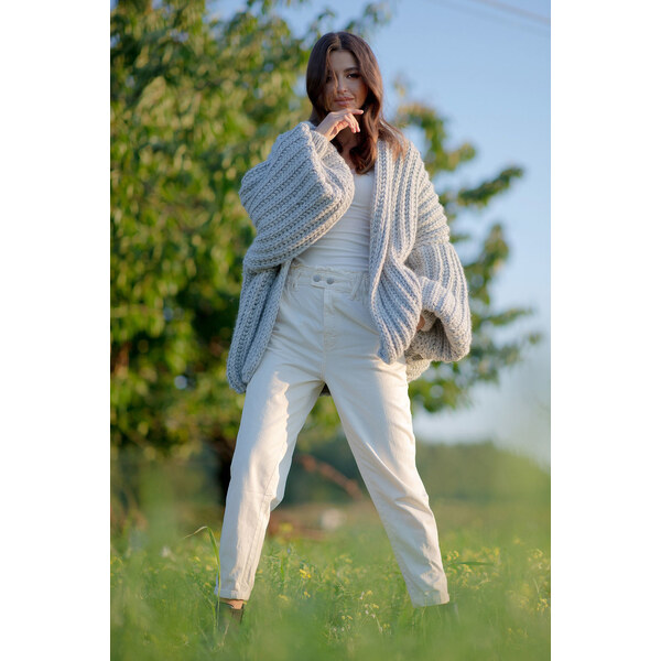 Glara Oversized dámsky vlnený kardigan 26192348