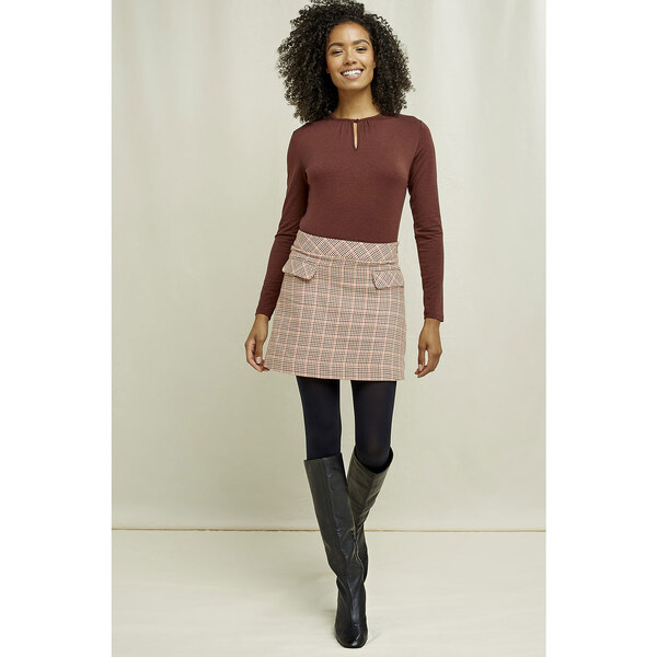 Glara Dámska biobavlnená sukňa s vreckami 26192435