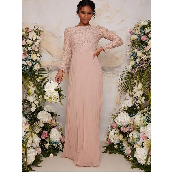 Chi Chi London Púdrové Maxi spoločenské šaty 26199209