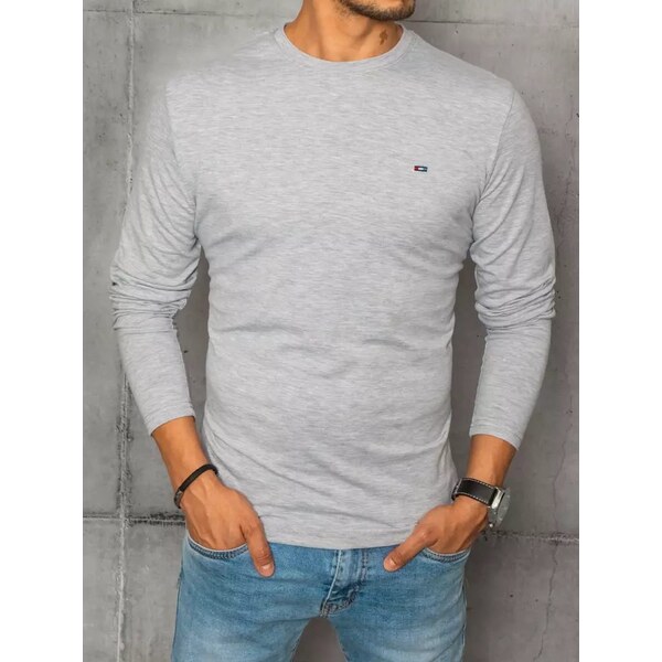 Buďchlap Jednoduché tričko v šedom prevedení 26244416