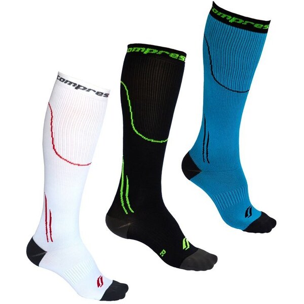 X-BOOST kompresný podkolienky COMPRESSOX Červená / Čierna 35-38 1 kus 56828337