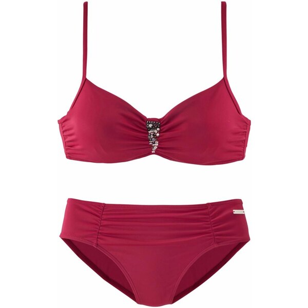 LASCANA Bikiny čerešňová / strieborná 26477342