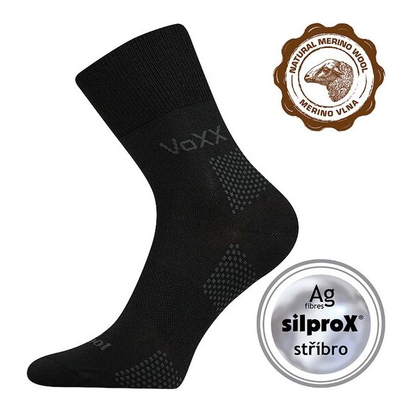 ORIONIS antibakteriálne merino ponožky so striebrom VoXX Čierna 39-42 26251685