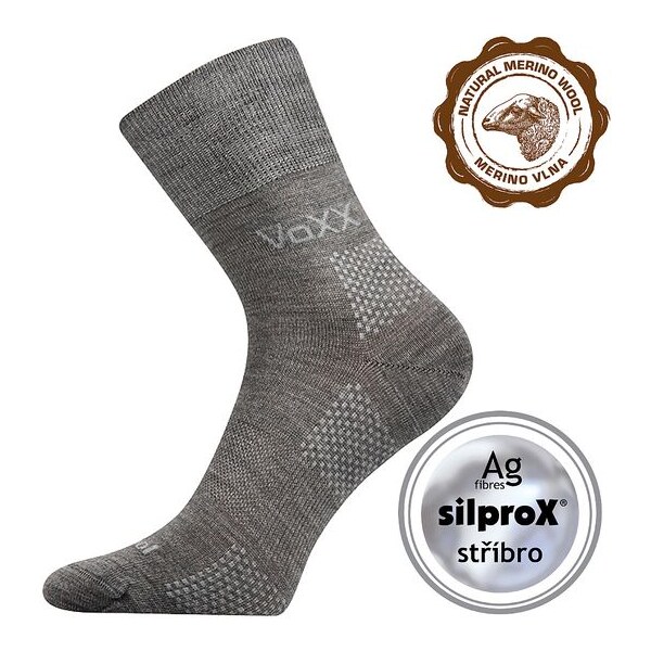 ORIONIS antibakteriálne merino ponožky so striebrom VoXX Sv. sivá 39 66825488