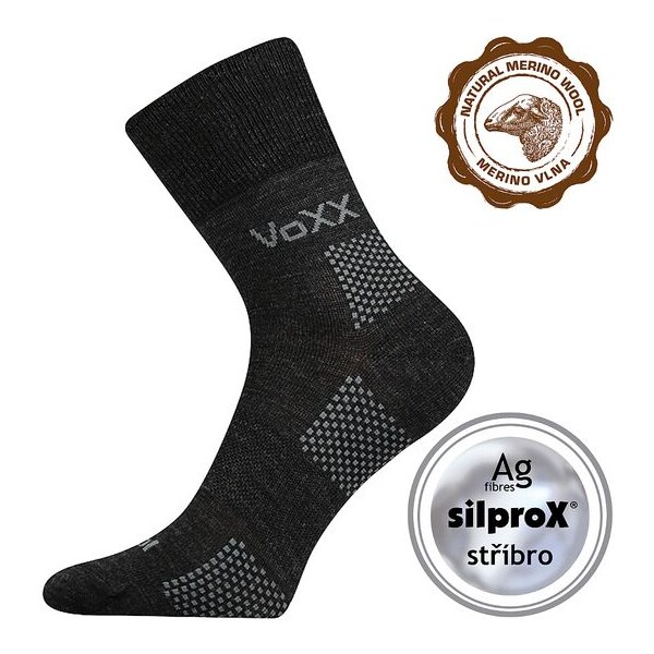 ORIONIS antibakteriálne merino ponožky so striebrom VoXX Tm. sivá 35 26458533