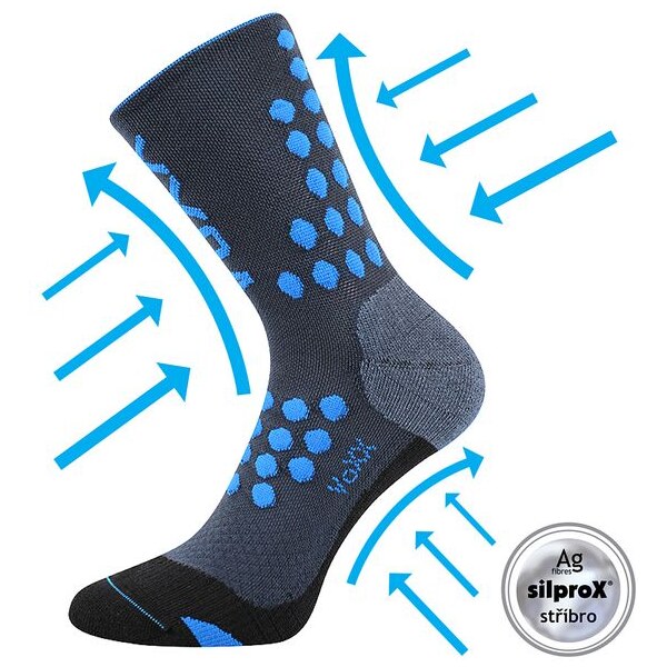 FINISH kompresné farebné športové ponožky VoXX Tm. modrá 39-42 1 pár 66862878