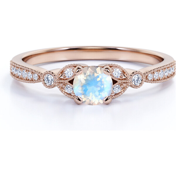 Royal Exklusive Emporial luxusný prsteň Mesačný dúhový kameň Princess 36073612