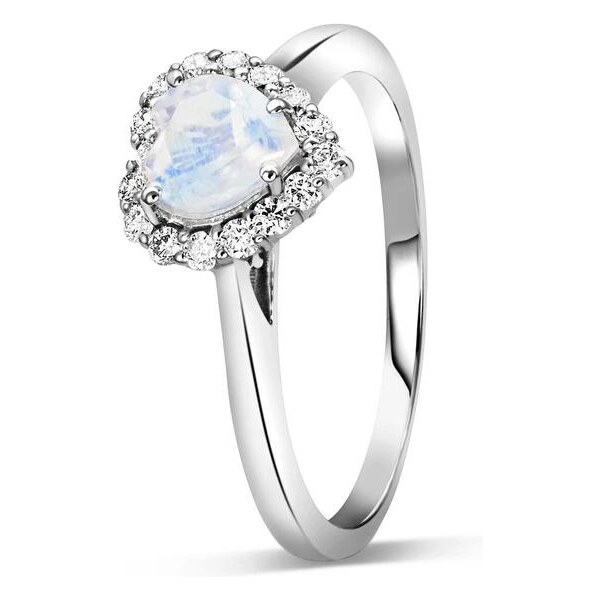 Royal Exklusive Emporial strieborný rhodiovaný prsteň Mesačný dúhový 41501731