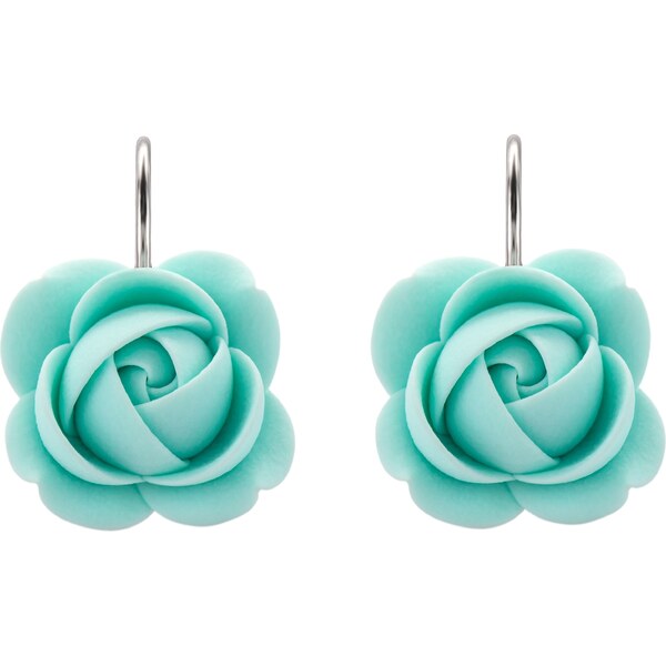 Troli Mentolové visiace náušnice v tvare kvietkov 66596231