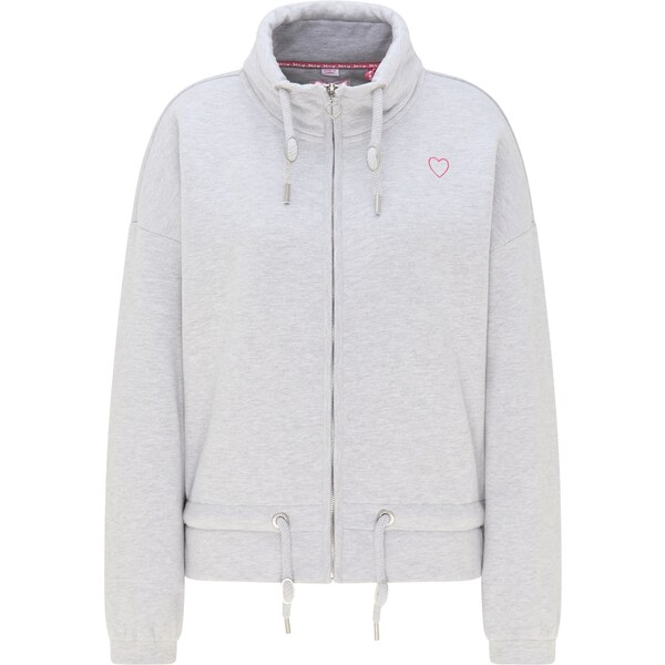 MYMO Tepláková bunda svetlosivá / ružová 62239397