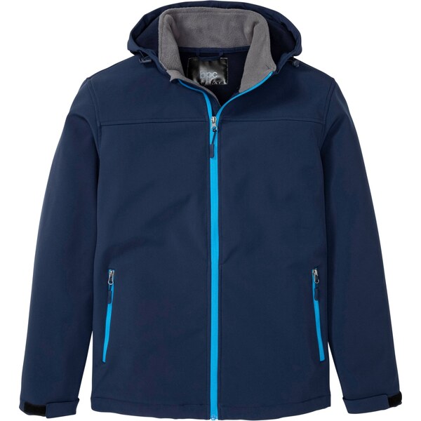 bonprix Softshellová bunda s komfortným strihom, farba modrá 44791153