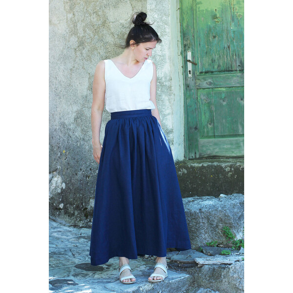 Autorská česká maxi sukňa Lotika 100% lan Premium quality 26682424