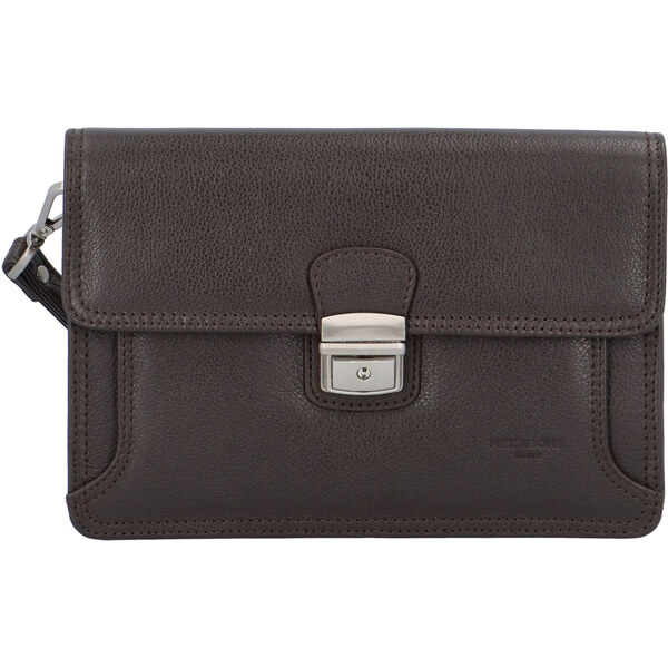 Pánske tmavohnedé luxusné kožené etue Hexagona 69376 hnedá 56863946
