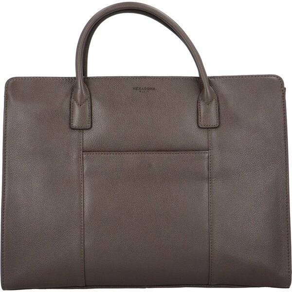 Dámska kabelka tmavá taupe kožená - Hexagona 462698 taupe 26695269