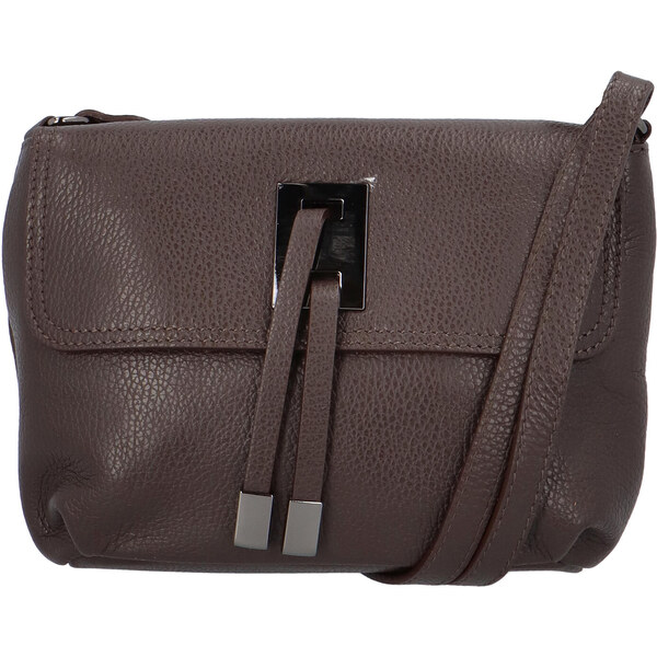 Dámska kožená crossbody kabelka čokoládovo hnedá - ItalY Porta hnedá 47338737