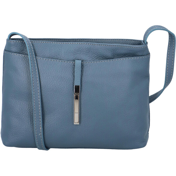 Dámska kožená crossbody kabelka modrá - ItalY Eneta modrá 60258516