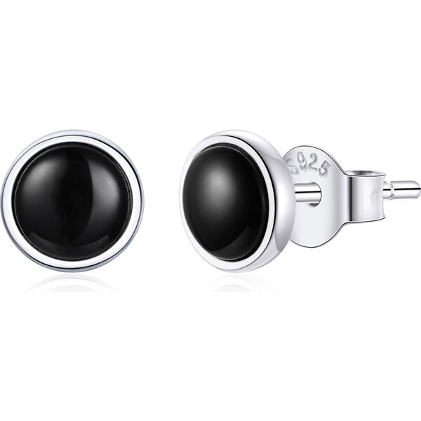 Olivie Strieborné náušnice ČIERNÉ KÔSTKY 5368 27007184