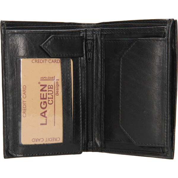 Lagen Pánska kožená peňaženka V-2105 čierna 13563137