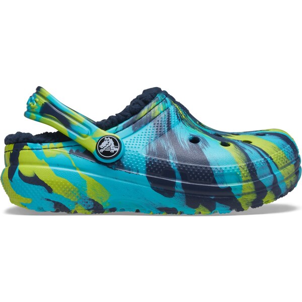 Detské topánky Crocs CLASSIC LINED Marbled modrá / zelená 26833084