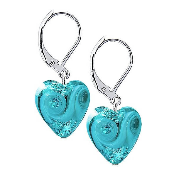 Lampglas Nežné náušnice Forest Heart s rýdzim striebrom v perlách 66589185