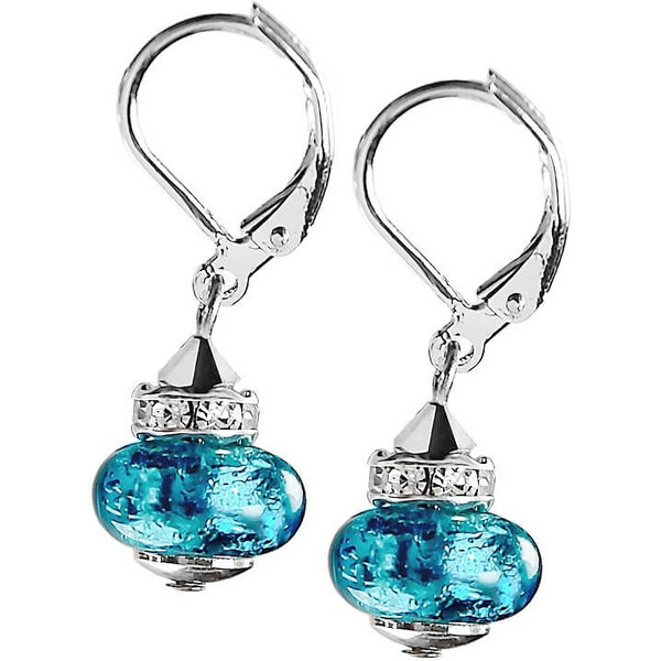 Lampglas Žiarivé náušnice Sea Depth s rýdzim striebrom v perlách 66579531