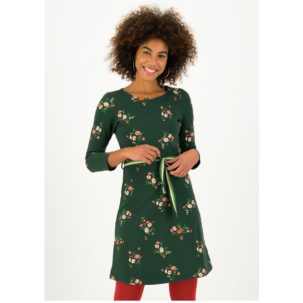 Blutsgeschwister Zelené mini šaty s kvetmi 26856288