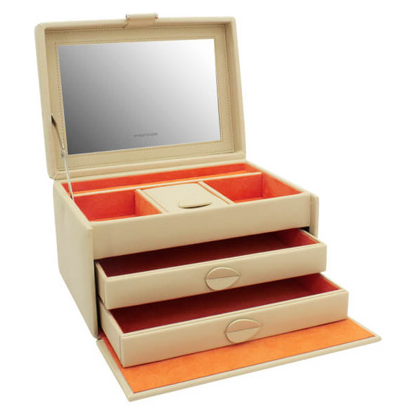 Friedrich Lederwaren Dizajnová béžová šperkovnica Boho 20132-1 66589495