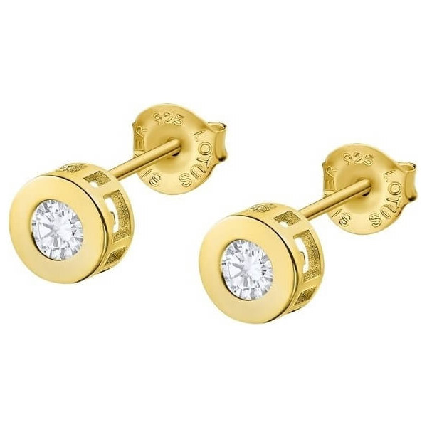 Lotus Silver Trblietavé pozlátené náušnice s čírymi zirkónmi Pure 66586823