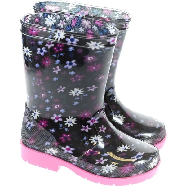JOHN-C Detské kvietkované gumáky FLOWER 26961060