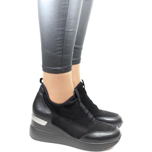 JOHN-C Dámske čierne poltopánky BADDA 26961120