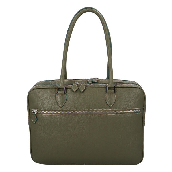 Dámka kožená business kabelka khaki - ItalY Anita Khaki 31313524