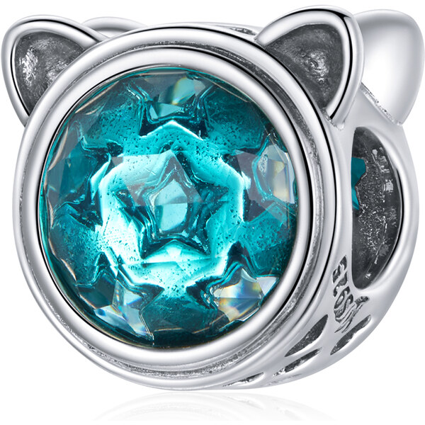 Emporial strieborný prívesok Krištáľová mačka 55599249