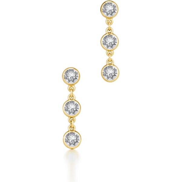 SWAROVSKI Elements Swarovski e. zlaté, visacie náušnice Pure Lines 27000201