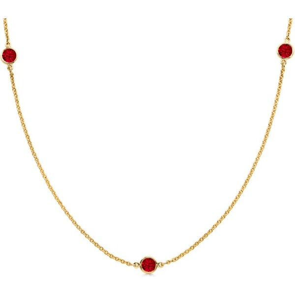 SWAROVSKI Elements Swarovski e. jemný náhrdelník Pure Lines, červený 27000203