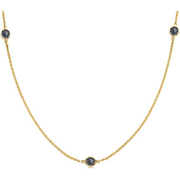 SWAROVSKI Elements Swarovski e. jemný náhrdelník Pure Lines, čierny 27000204