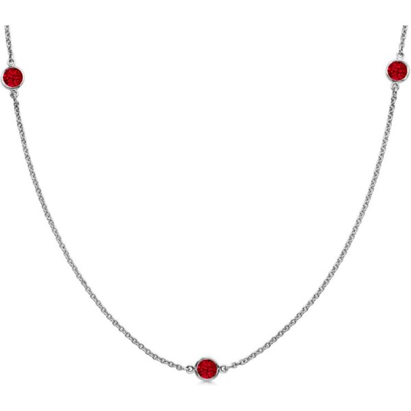 SWAROVSKI Elements Swarovski e. jemný náhrdelník Pure Lines, červený 27000206