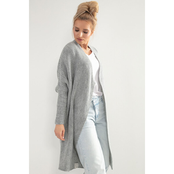 Glara Dámsky pletený kabátik kardigan s vlnou 27009452