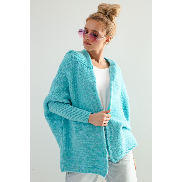Glara Vlnený kardigan s kapucňou 27009445