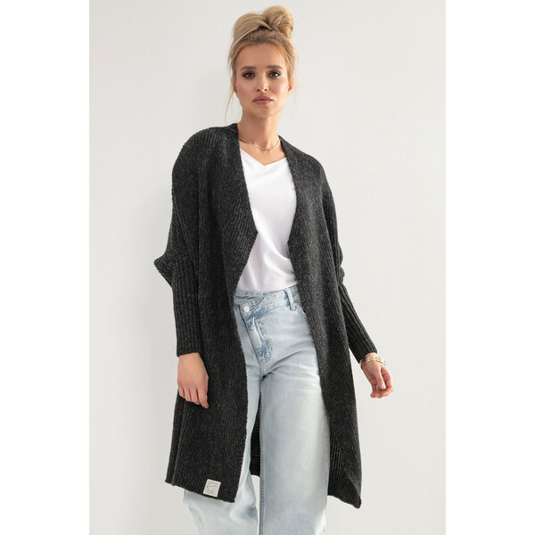 Glara Dámsky pletený kabátik kardigan s vlnou 27009447