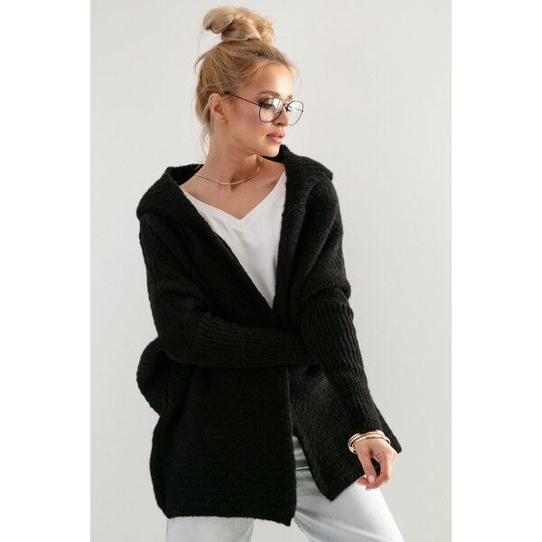 Glara Vlnený kardigan s kapucňou 27009439
