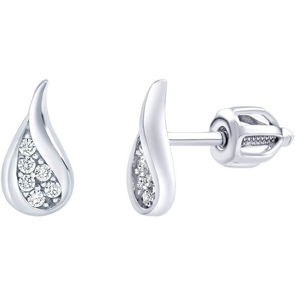 Silvego Nadčasové strieborné náušnice s čírymi zirkónmi 66591634
