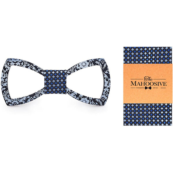 Mahoosive Drevený motýlik s vreckovkou T346-C2 35941938