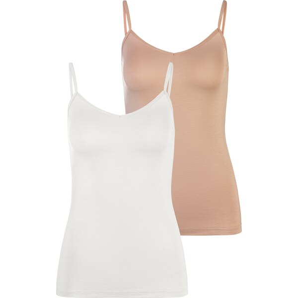 LASCANA Top béžová / biela 66944330