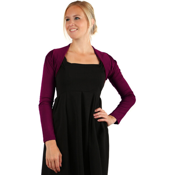 Glara Spoločenské jednofarebné bolerko na šaty 61108508